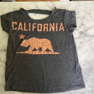 California charcoal gray T-shirt, Size XS
